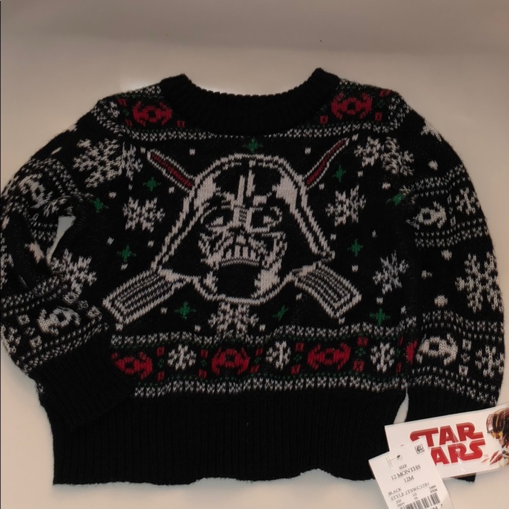 NEW Star Wars Baby Christmas Sweater 12m